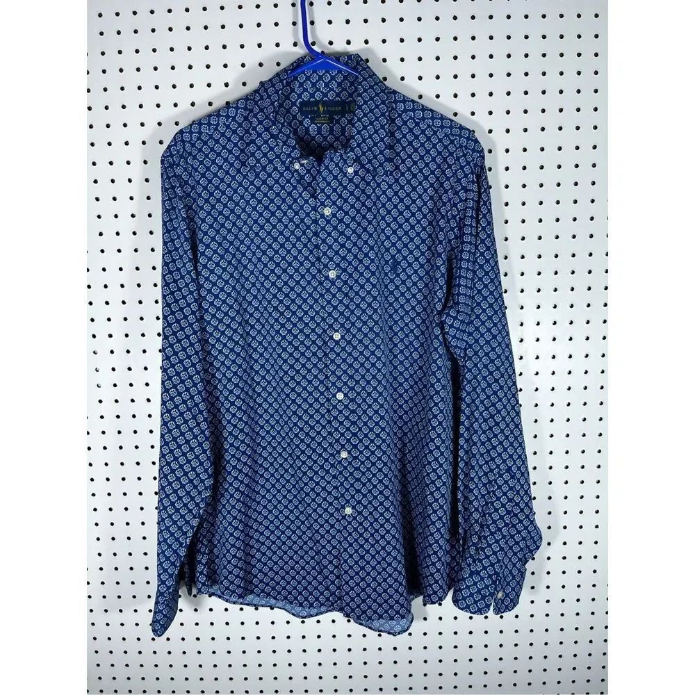 Polo Ralph Lauren performance printed button down shirt size L